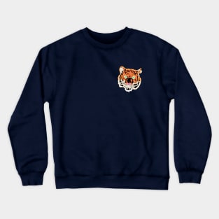 Neon Tiger Bar Sign Top Left Crewneck Sweatshirt